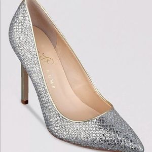 Ivanka Trump Carra 2 Gold/Silver Shimmer Heels